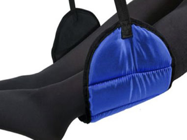 Zody leg sling for air travel comfort